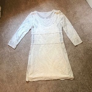 Express Crochet Mini Dress